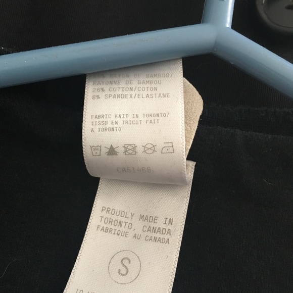 HOI BO Black Stretch Bamboo Cotton Pullover Mini Dress Tee S - Picture 5 of 5